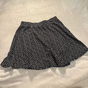 Black and White Floral Women's Skirt